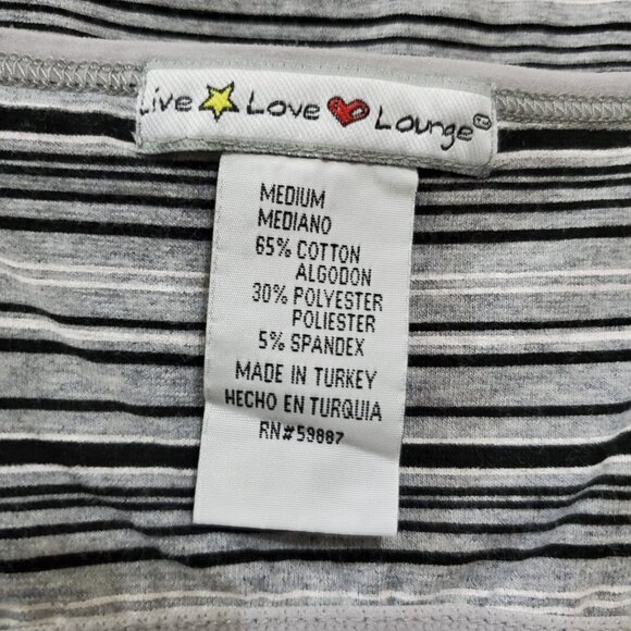 Live Love Lounge Vintage Striped Shelf Bra Cami Top Size Medium - Picture 11 of 15